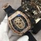 GB Factory Replica RM 052 Richard Mille Skull Rose Gold Diamonds Watch With Black Rubber Strap (9)_th.jpg